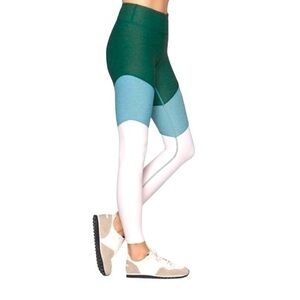 Outdoor Voices Springs 7/8 Color Block Leggings - Hunter, Slate, Ballet Size S
